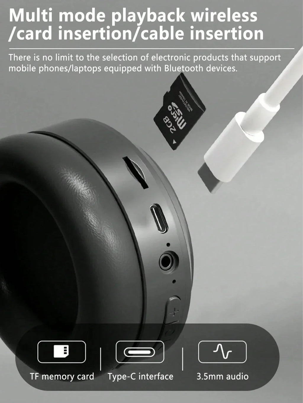 VEKTA M5 – Casque Bluetooth 5.3 40 h