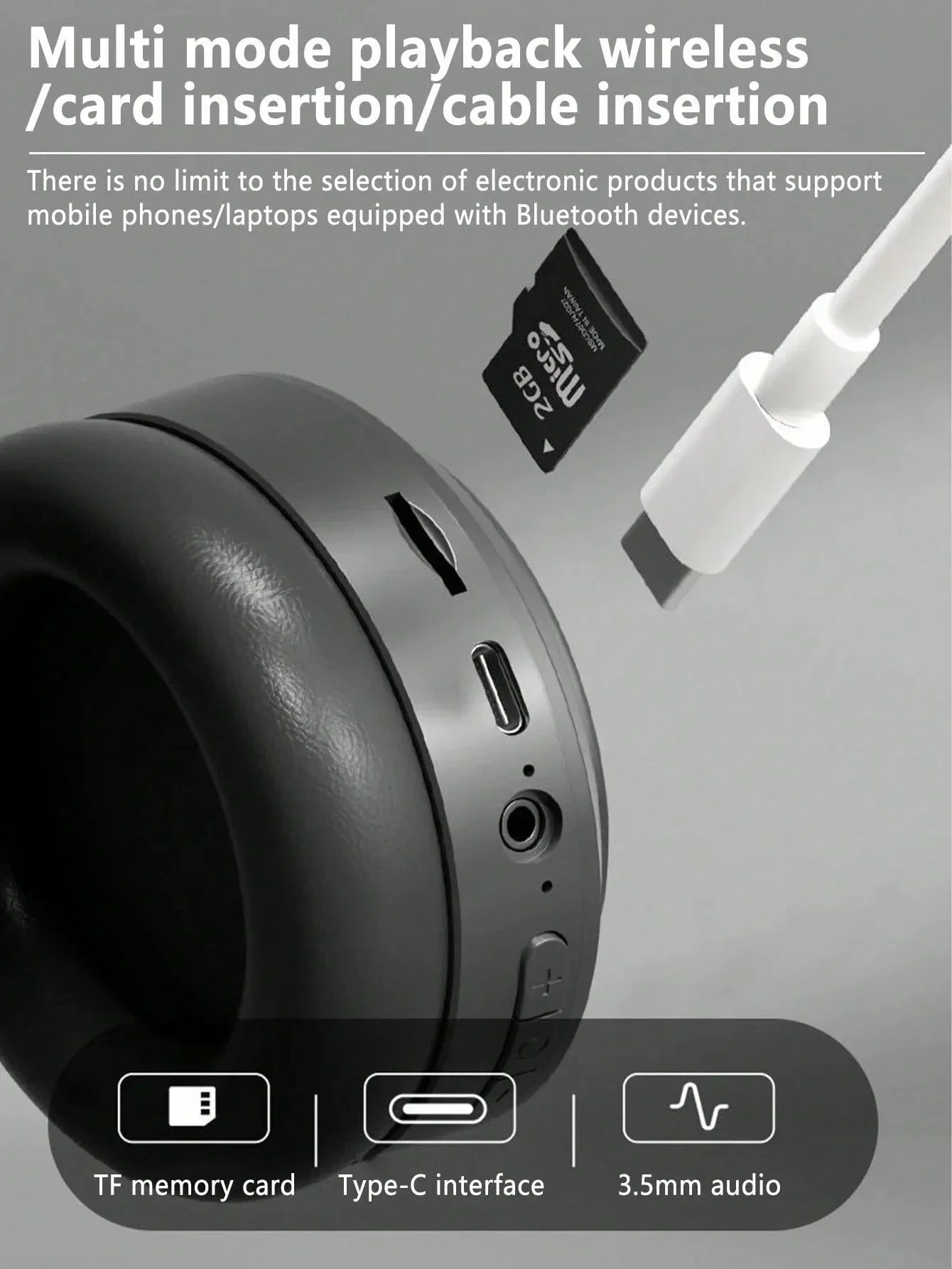 VEKTA M5 – Casque Bluetooth 5.3 40 h